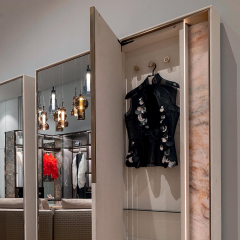Modern Floor Mirror with Wooden Frame for Bedroom or Dressing Area