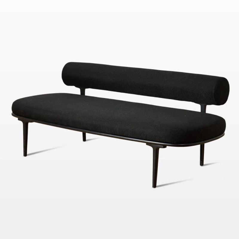 Modern Velvet Bench with Upholstered Seat and Wooden Legs for Bedroom