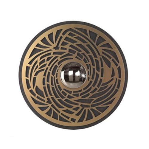 Modern Round Decorative Mirror with Metal Frame for Bedroom or Living Room