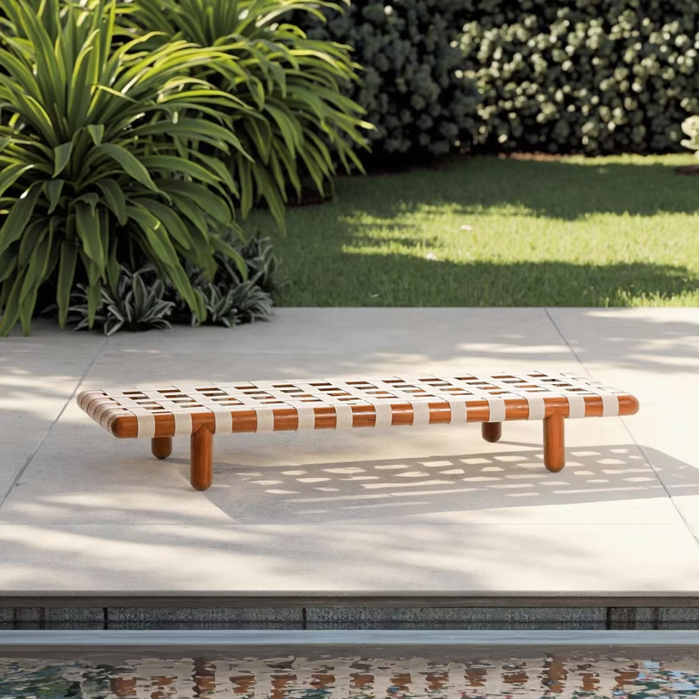 Modern Outdoor Lounge Chair with Weather-Resistant Fabric