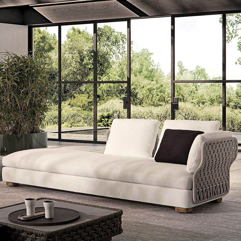 Contemporary Waterproof Woven Sofa Durable and Comfortable Outdoor Furniture