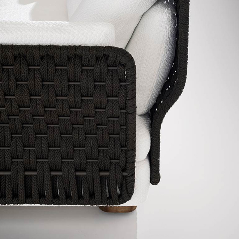Contemporary Waterproof Woven Sofa Durable and Comfortable Outdoor Furniture