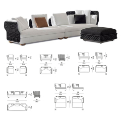 Contemporary Waterproof Woven Sofa Durable and Comfortable Outdoor Furniture