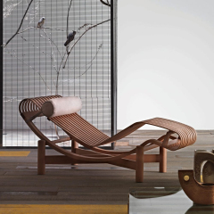 Minimalist Outdoor Woven Lounge Chair Comfortable Patio Seating