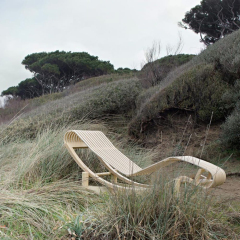 Minimalist Outdoor Woven Lounge Chair Comfortable Patio Seating