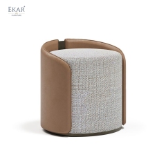 Luxury Vanity Stool with Leather Upholstery and Comfortable Seating