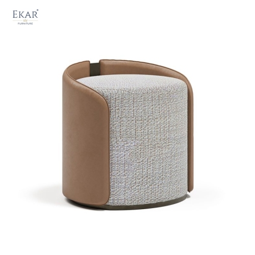 Luxury Vanity Stool with Leather Upholstery and Comfortable Seating