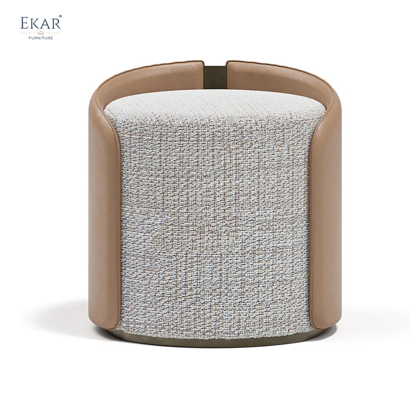 Luxury Vanity Stool with Leather Upholstery and Comfortable Seating