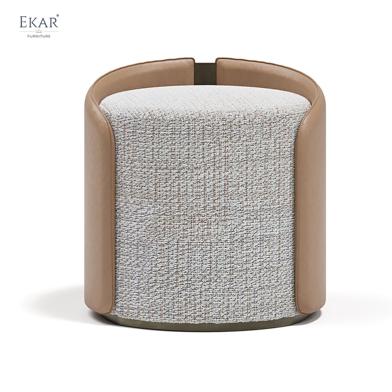 Luxury Vanity Stool with Leather Upholstery and Comfortable Seating