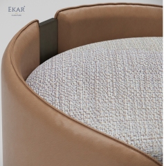 Luxury Vanity Stool with Leather Upholstery and Comfortable Seating