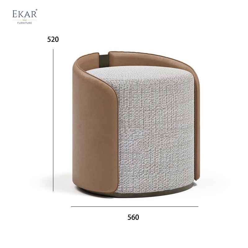 Luxury Vanity Stool with Leather Upholstery and Comfortable Seating