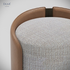 Luxury Vanity Stool with Leather Upholstery and Comfortable Seating