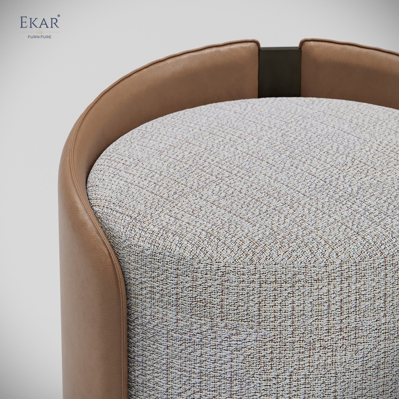 Luxury Vanity Stool with Leather Upholstery and Comfortable Seating