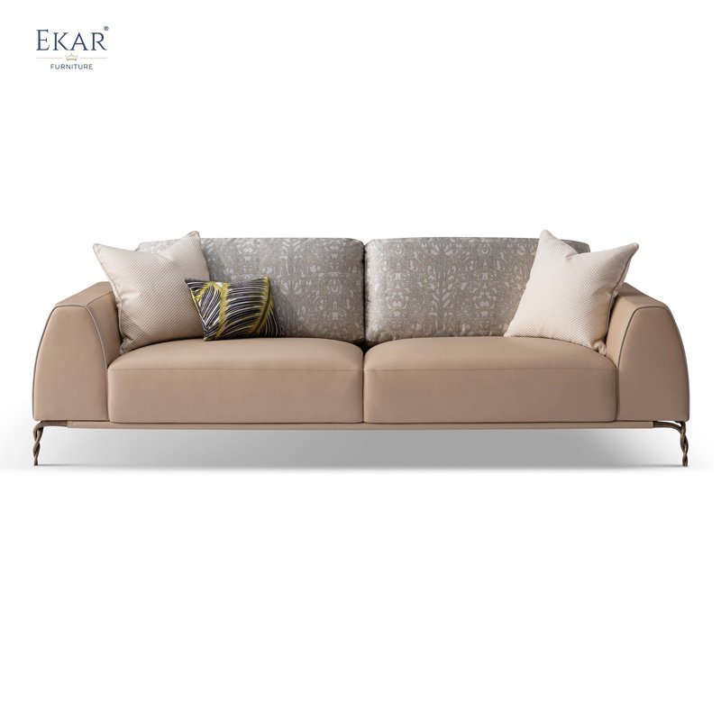 Italian elegant design sofa modern leather 3 seater living room sofa WH303SF3B