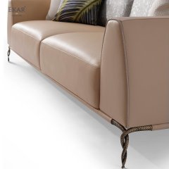 Italian elegant design sofa modern leather 3 seater living room sofa WH303SF3B