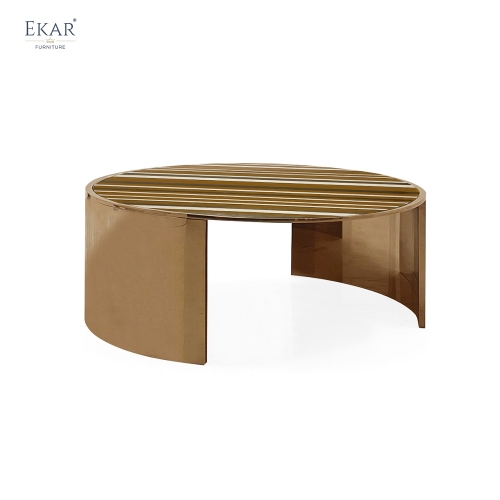 Modern Round Metal Coffee Table – Sleek and Versatile Design for Contemporary Living Spaces