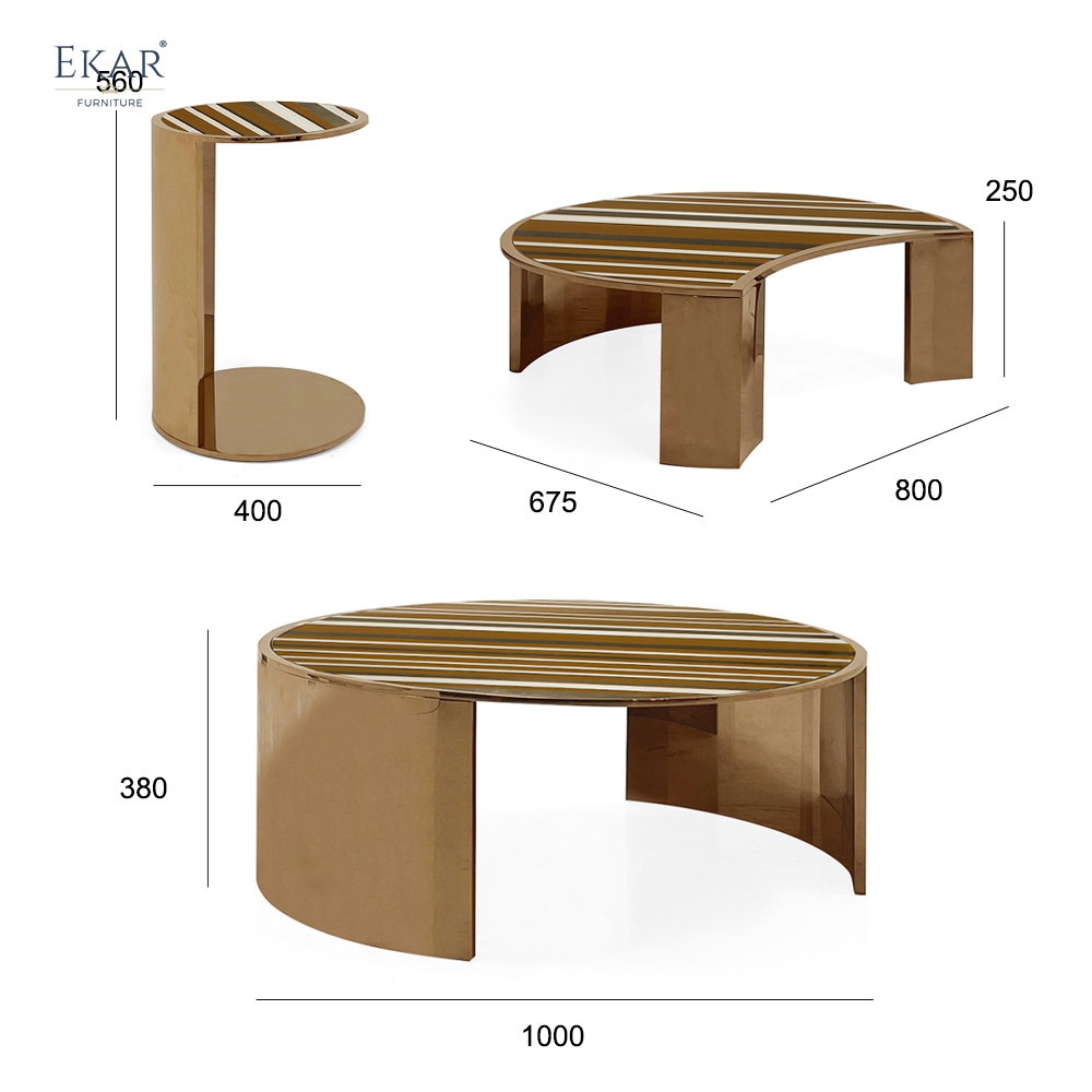 Modern Round Metal Coffee Table – Sleek and Versatile Design for Contemporary Living Spaces
