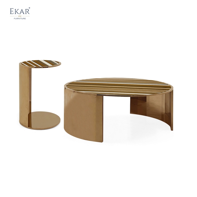 Modern Round Metal Coffee Table – Sleek and Versatile Design for Contemporary Living Spaces