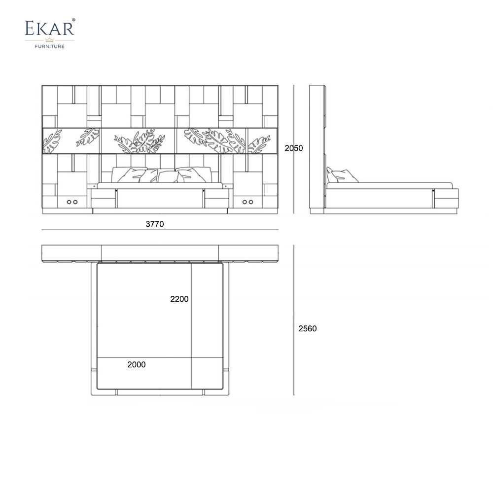Modern luxury widescreen bed makes your sleep comfortable