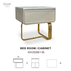Marble bedside table for bedroom