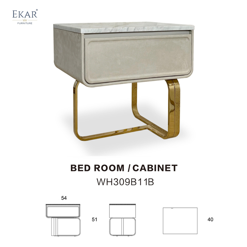 Marble bedside table for bedroom