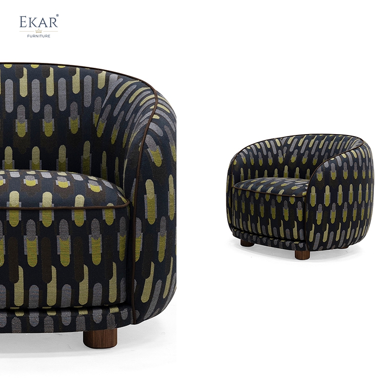 Chic Fabric Sofa, Solid Wood Legs & Sponge-for Villa/Hotel Luxury Touch FD202SF