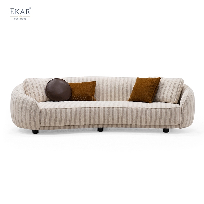 Chic Fabric Sofa, Solid Wood Legs & Sponge-for Villa/Hotel Luxury Touch FD202SF