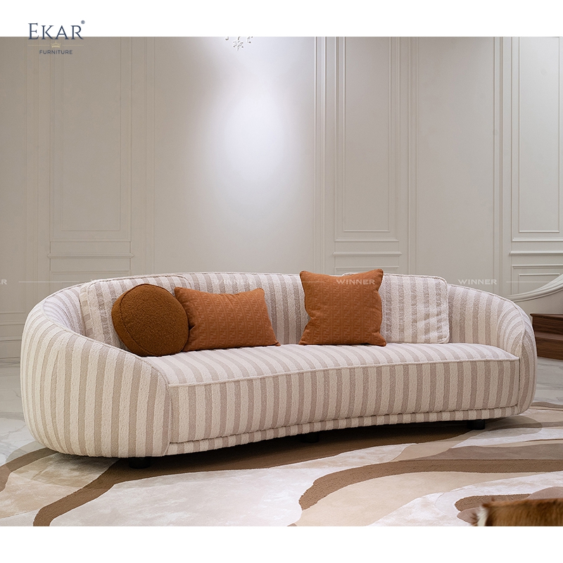 Chic Fabric Sofa, Solid Wood Legs & Sponge-for Villa/Hotel Luxury Touch FD202SF