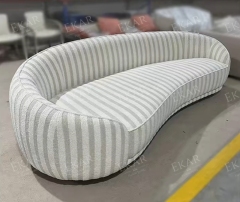 Chic Fabric Sofa, Solid Wood Legs & Sponge-for Villa/Hotel Luxury Touch FD202SF