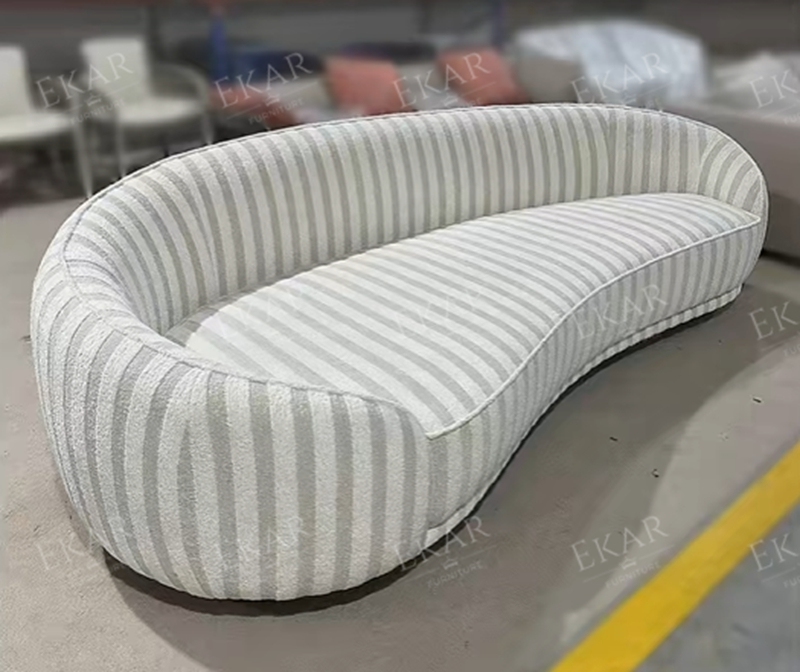 Chic Fabric Sofa, Solid Wood Legs & Sponge-for Villa/Hotel Luxury Touch FD202SF