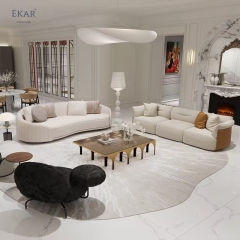 Chic Fabric Sofa, Solid Wood Legs & Sponge-for Villa/Hotel Luxury Touch FD202SF