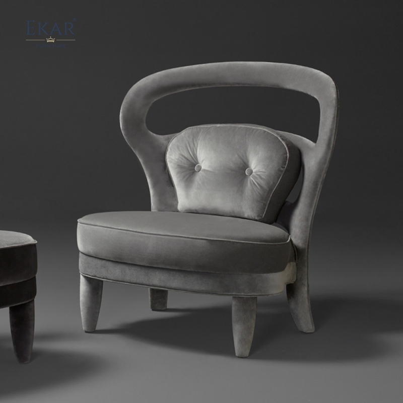 Ekar furniture hollowed-out backrest leisure chair with ergonomic support