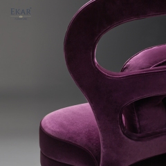 Ekar furniture hollowed-out backrest leisure chair with ergonomic support