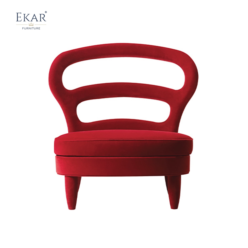 Ekar furniture hollowed-out backrest leisure chair with ergonomic support