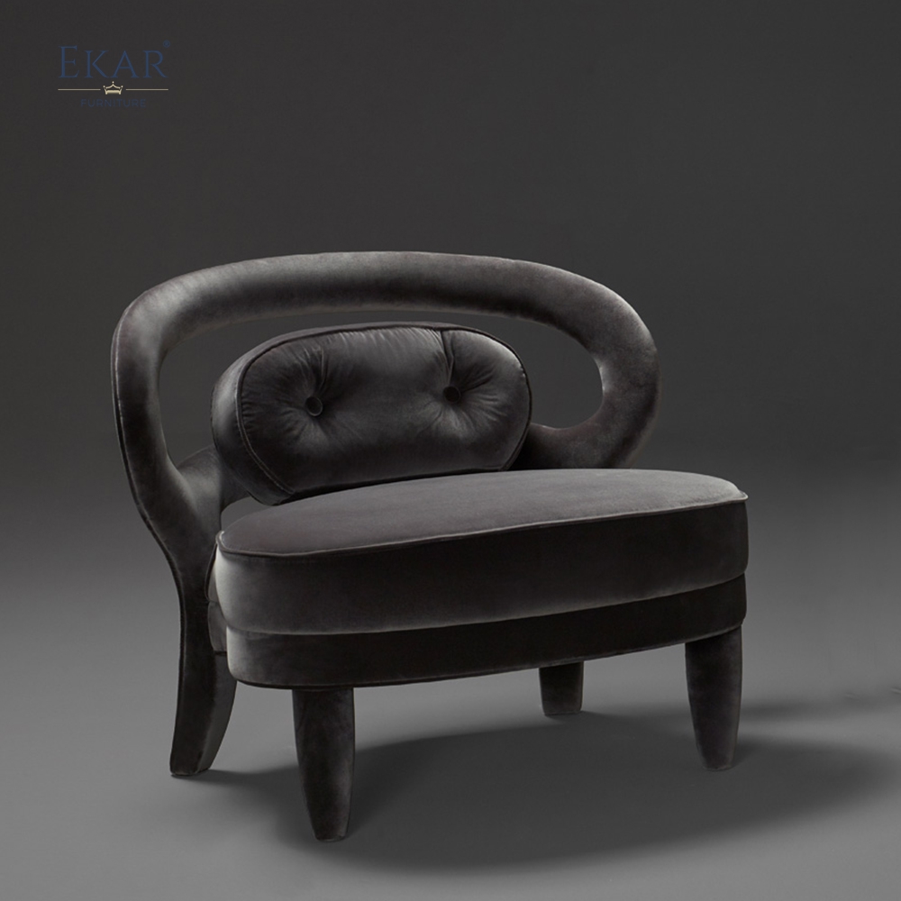 Ekar furniture hollowed-out backrest leisure chair with ergonomic support