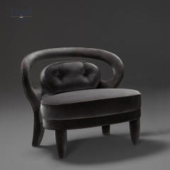 Ekar furniture hollowed-out backrest leisure chair with ergonomic support