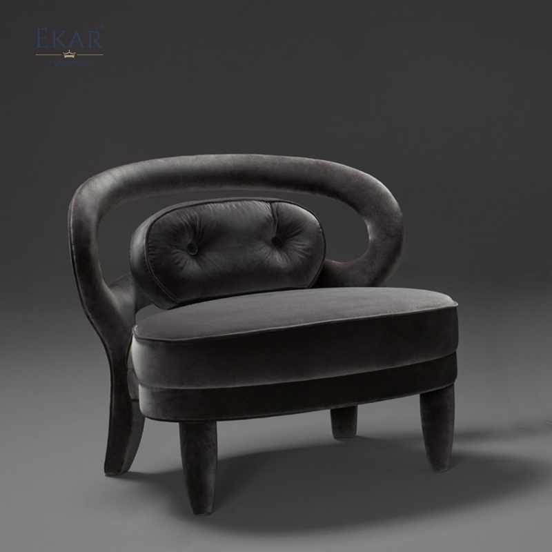 Ekar furniture hollowed-out backrest leisure chair with ergonomic support