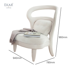 Ekar furniture hollowed-out backrest leisure chair with ergonomic support