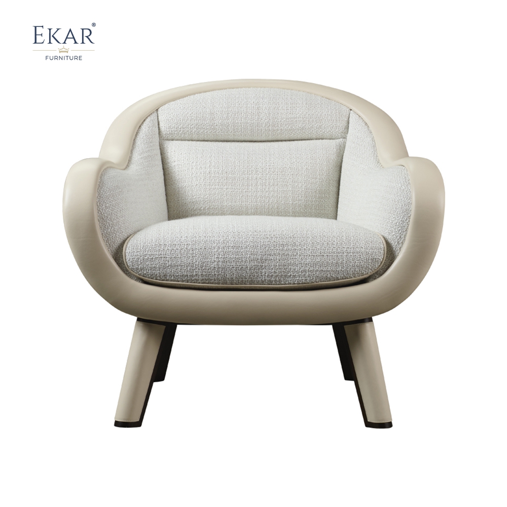 Luxurious modern velvet upholstered chair with gold veneer legs
