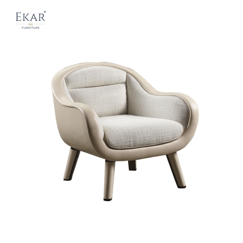 Luxurious modern velvet upholstered chair with gold veneer legs