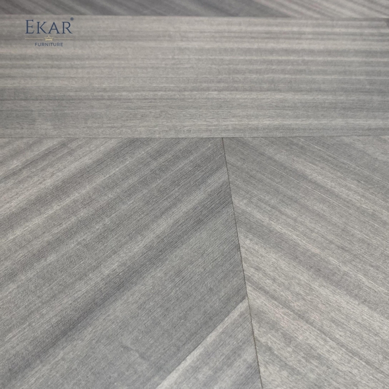 EKAR FURNITURE's Modern Wood Inlay Coffee Table with Steel Base and Modular Design