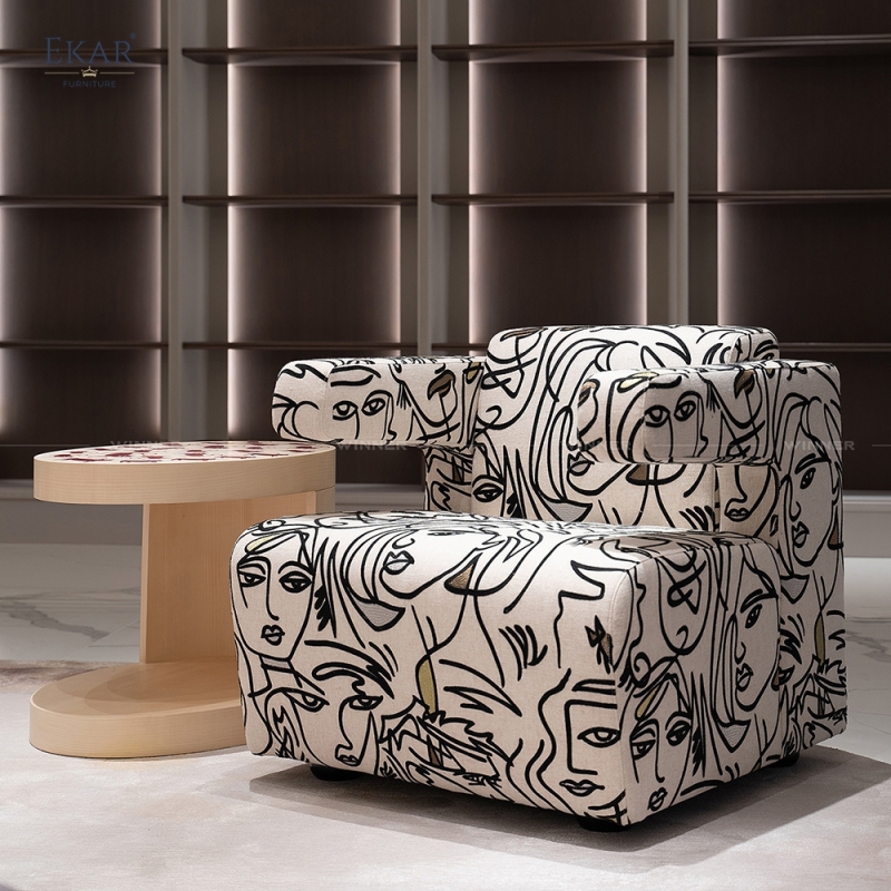 EKAR Artistic Side Table with Cat Inlay​