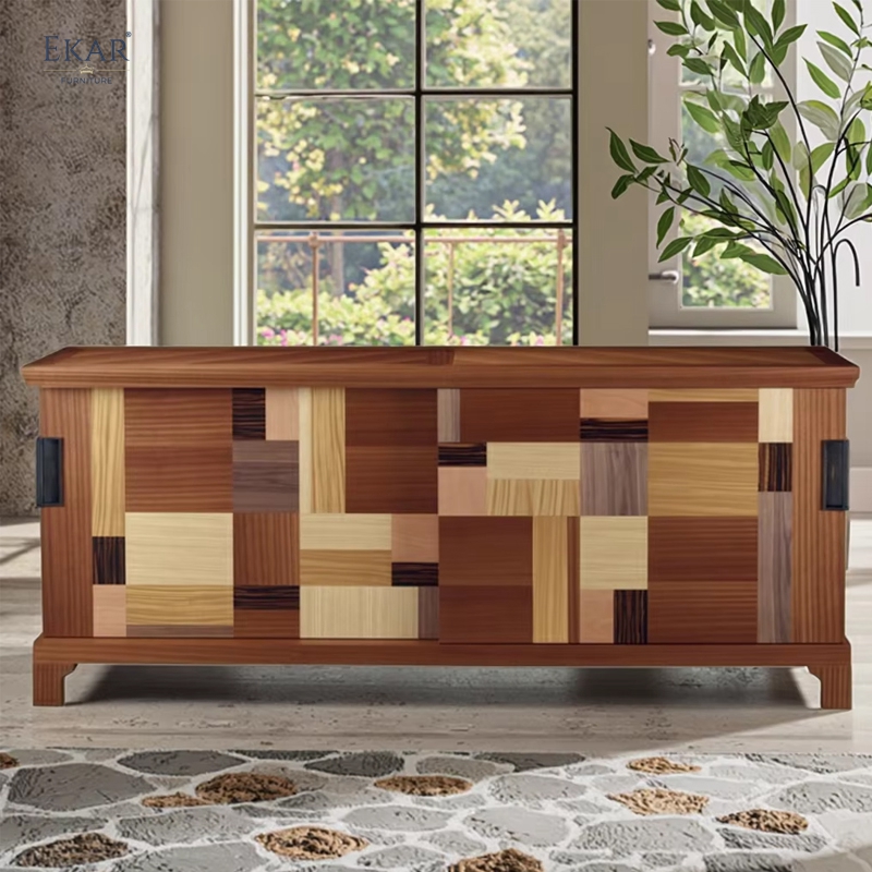EKAR Oolong-Inspired Patchwork Chest modern Cabinets