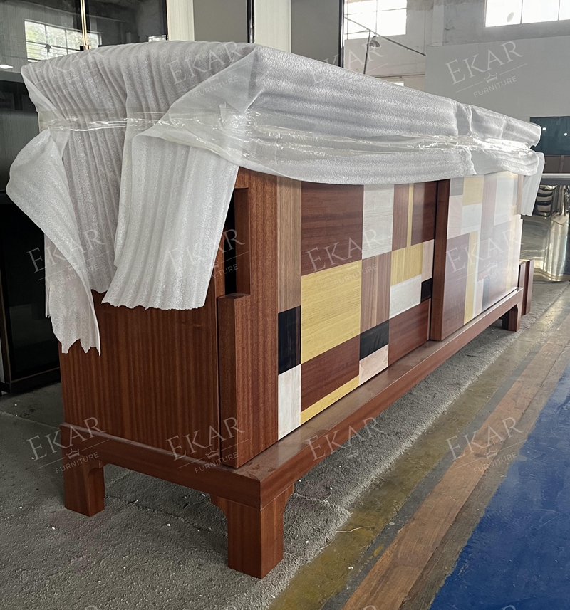 EKAR Oolong-Inspired Patchwork Chest modern Cabinets