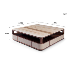 Contemporary marble square living room coffee table