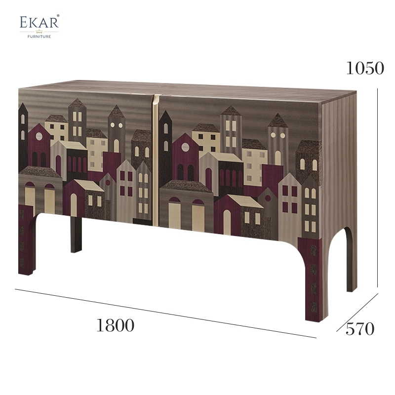 EKAR Casette-Inspired Inlaid Sideboard​