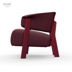 EKAR Wingback-Inspired Solid Wood Lounge Chair