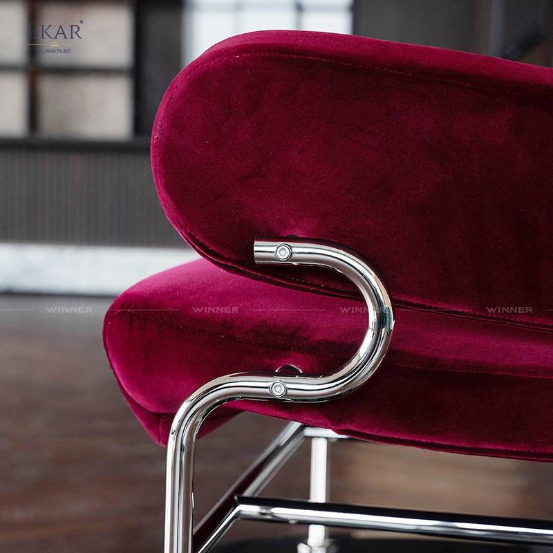 EKAR Classic Three-Petal Stainless Steel Lounge Chair