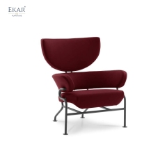 EKAR Classic Three-Petal Stainless Steel Lounge Chair