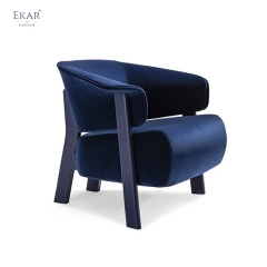 EKAR Wingback-Inspired Solid Wood Lounge Chair